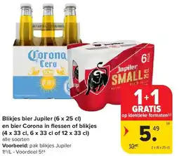 Carrefour Blikjes bier Jupiler (6 x 25 cl) aanbieding