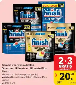 Carrefour Gamma vaatwasmiddelen Quantum, Ultimate en Ultimate Plus Finish aanbieding