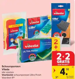 Carrefour Schuursponzen Vileda aanbieding