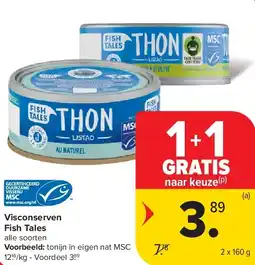 Carrefour Visconserven Fish Tales aanbieding