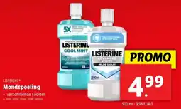 Lidl Listerine Mondspoeling aanbieding