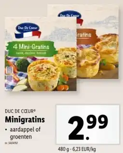 Lidl Duc De Coeur Minigratins aanbieding