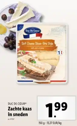 Lidl Duc De Coeur Zachte kaas in sneden aanbieding