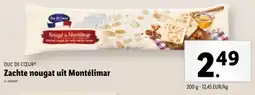 Lidl Duc De Coeur Zachte nougat uit Montélimar aanbieding