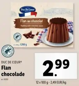Lidl Duc De Coeur Flan Chocolat aanbieding