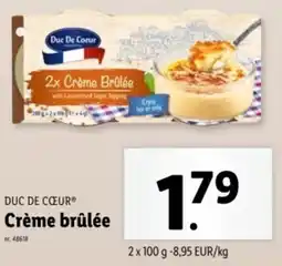 Lidl Duc De Coeur Crème Brûlée aanbieding