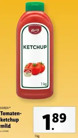 Lidl Kania Tomatenketchup mild aanbieding