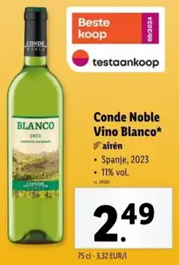 Lidl Conde Noble Vino Blanco aanbieding