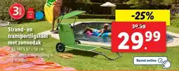 Lidl Crivit Strand en Transportligstoel met Zonnedak aanbieding