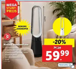 Lidl Silvercrest Bladloze standventilator aanbieding