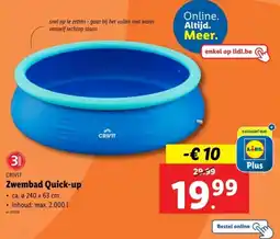 Lidl Crivit Zwembad Quick-up aanbieding