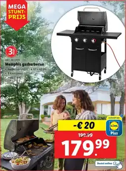 Lidl Grillmeister Memphis gasbarbecue aanbieding
