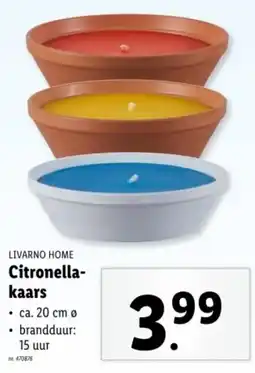 Lidl Livarno Home Citronellakaars aanbieding