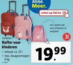 Lidl Topmove Koffer voor kinderen aanbieding