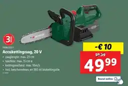 Lidl Parkside Accukettingzaag, 20 V aanbieding