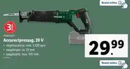 Lidl Parkside Accureciprozaag, 20 V aanbieding