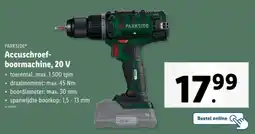 Lidl Parkside Accuschroef- boormachine, 20 V aanbieding