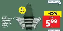 Lidl Parkside Steek, ring of ringsteek sleutelset aanbieding