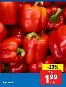 Lidl Rode paprika aanbieding