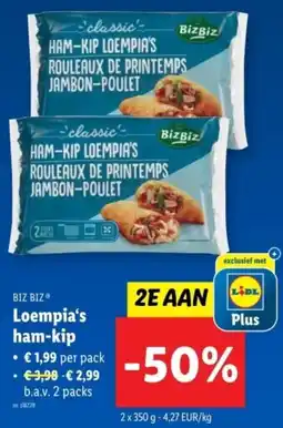 Lidl Biz Biz Loempia's Ham-Kip aanbieding