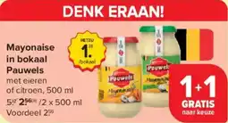 Carrefour Market Mayonaise in bokaal Pauwels aanbieding