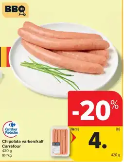 Carrefour Market Chipolata varken / kalf Carrefour aanbieding