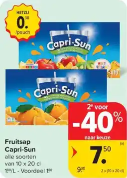 Carrefour Market Fruitsap Capri-Sun aanbieding