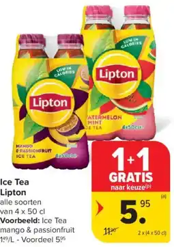 Carrefour Market Ice Tea Lipton aanbieding