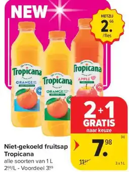 Carrefour Market Niet-gekoeld fruitsap Tropicana aanbieding