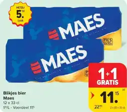 Carrefour Market Blikjes bier Maes aanbieding