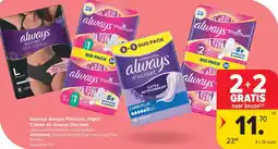 Carrefour Market Gamma Always Platinum, Night, Cotton en Always Discreet aanbieding