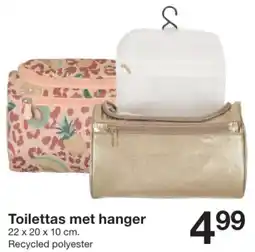 Zeeman Toilettas met hanger aanbieding