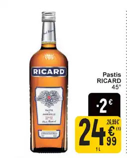 Cora Pastis ricard 45° aanbieding