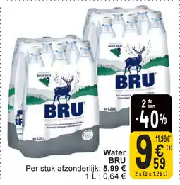 Cora BRU Water aanbieding