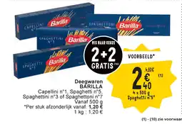 Cora Barilla deegwaren aanbieding