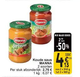 Cora Manna koude saus aanbieding