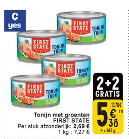 Cora First state tonijn met groenten aanbieding