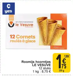 Cora Le vesuve roomijs hoorntjes aanbieding