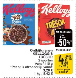 Cora Kellogg's trésor ontbijtgranen aanbieding