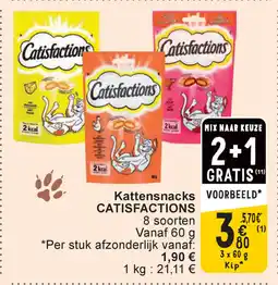 Cora Catisfactions kattensnacks aanbieding