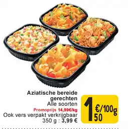 Cora Aziatische bereide gerechten aanbieding