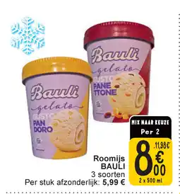 Cora Bauli roomijs aanbieding