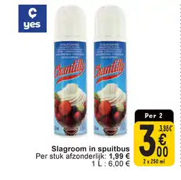 Cora Slagroom in spuitbus aanbieding
