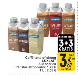 Cora Luxlait caffè latte of choco aanbieding