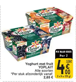 Cora Yoplait yoghurt met fruit aanbieding