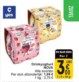 Cora Nova drinkyoghurt aanbieding