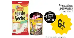 Cora Justin bridou la juste sèche droge worst puur varkensvlees aanbieding