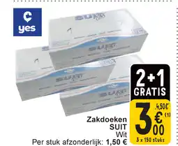 Cora Suit zakdoeken aanbieding