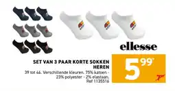 Trafic Set van 3 paar korte sokken heren aanbieding