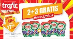 Trafic Set van 19 vaatwastabletten dreft aanbieding